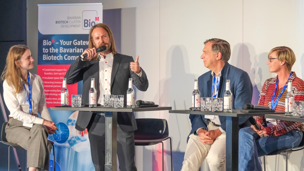 Philipp Baaske on a Bio&middot;M biotech panel in Bavaria